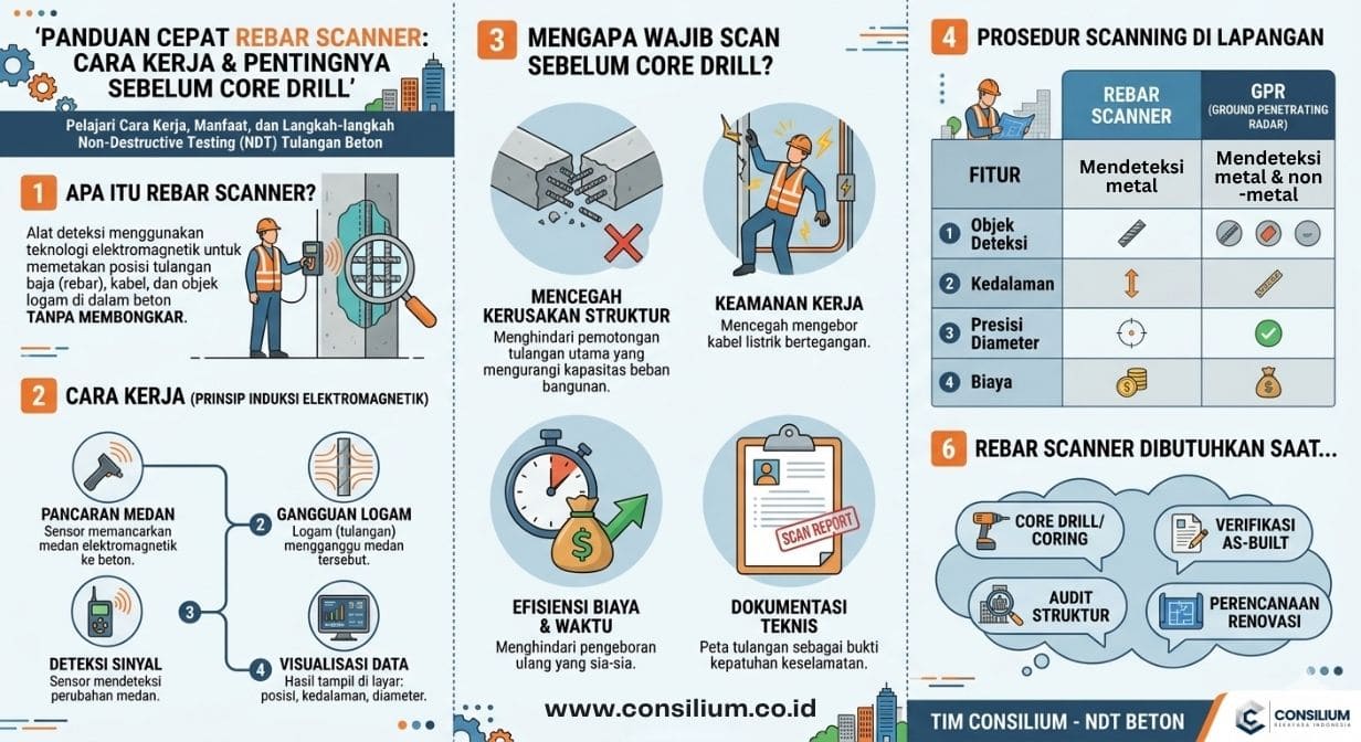 Cara Kerja Rebar Scanner & Mengapa Penting Sebelum Core Drill